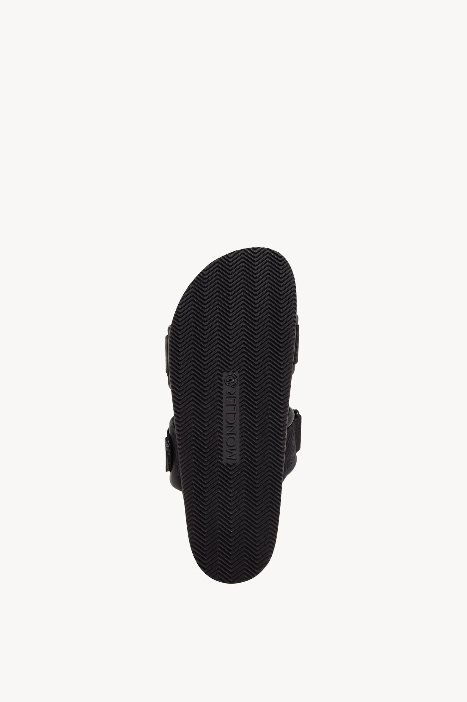 Mon Summer Nappa Leather Slides Men Black Moncler 6